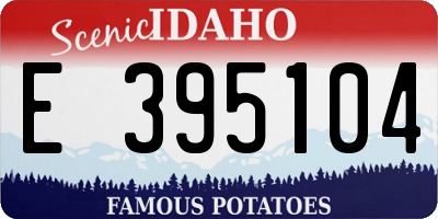 ID license plate E395104