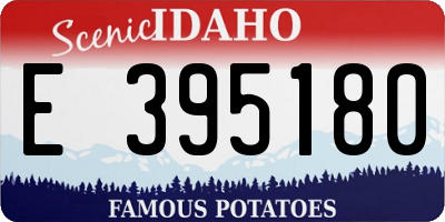 ID license plate E395180