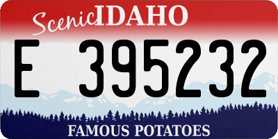 ID license plate E395232