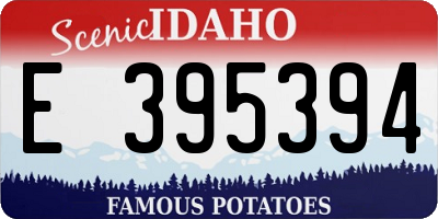 ID license plate E395394
