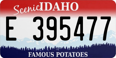 ID license plate E395477
