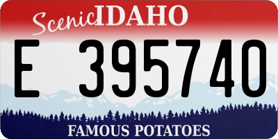 ID license plate E395740