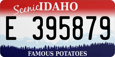 ID license plate E395879