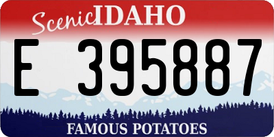 ID license plate E395887
