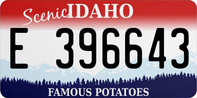 ID license plate E396643