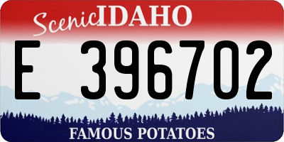 ID license plate E396702
