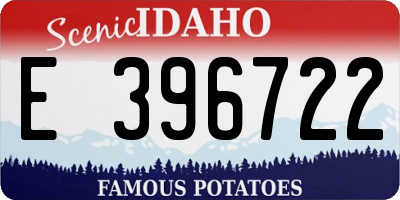 ID license plate E396722