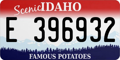 ID license plate E396932