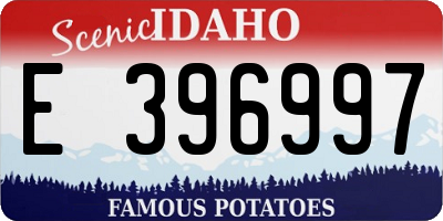 ID license plate E396997