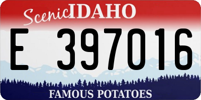 ID license plate E397016