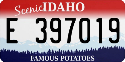 ID license plate E397019