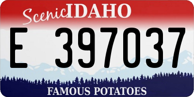 ID license plate E397037