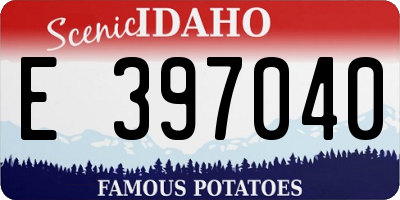 ID license plate E397040