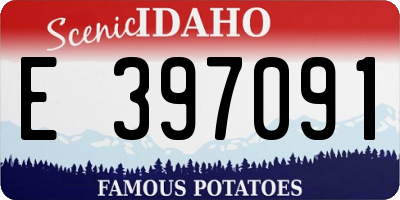 ID license plate E397091