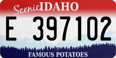 ID license plate E397102