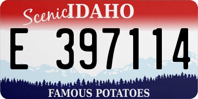 ID license plate E397114