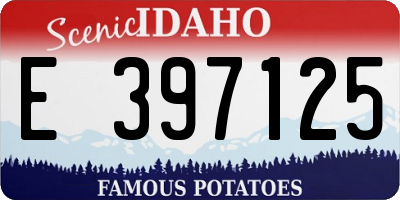 ID license plate E397125