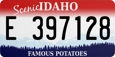 ID license plate E397128