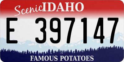 ID license plate E397147