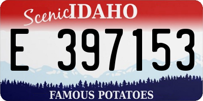 ID license plate E397153