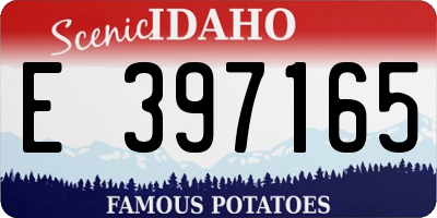 ID license plate E397165