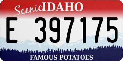 ID license plate E397175