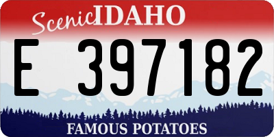 ID license plate E397182