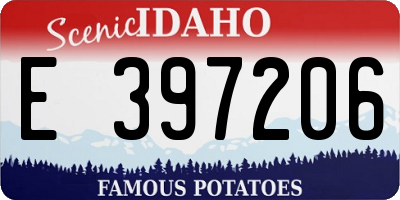 ID license plate E397206