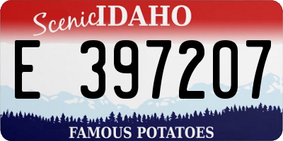 ID license plate E397207