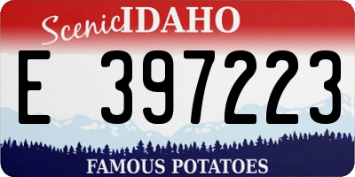 ID license plate E397223