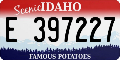 ID license plate E397227