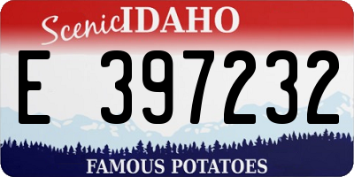 ID license plate E397232