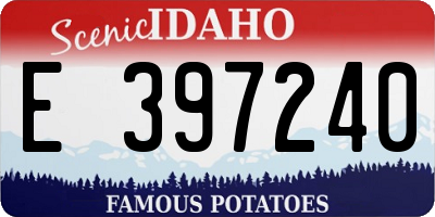 ID license plate E397240