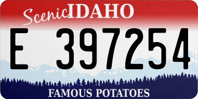 ID license plate E397254