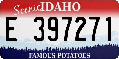ID license plate E397271
