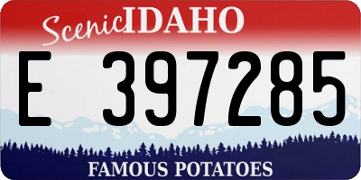 ID license plate E397285