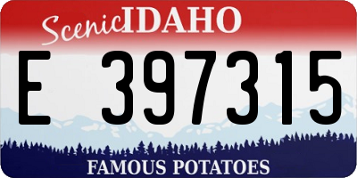 ID license plate E397315