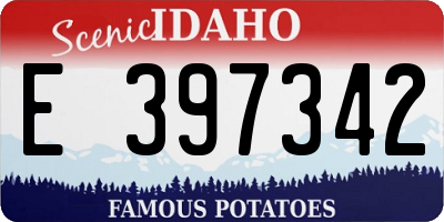 ID license plate E397342