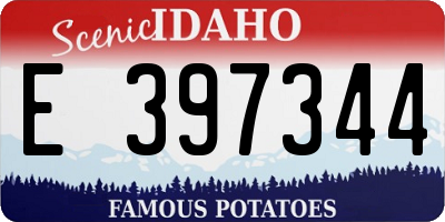 ID license plate E397344