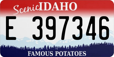 ID license plate E397346