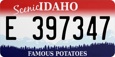 ID license plate E397347