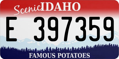 ID license plate E397359