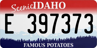 ID license plate E397373