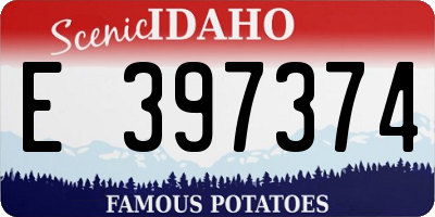 ID license plate E397374