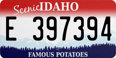 ID license plate E397394