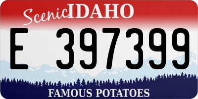 ID license plate E397399