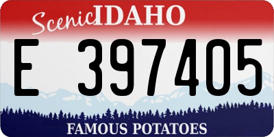ID license plate E397405