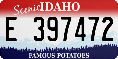 ID license plate E397472