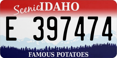ID license plate E397474