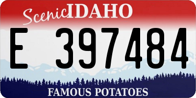 ID license plate E397484